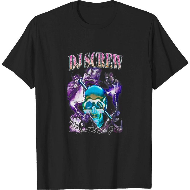 T-shirt Classique Dj Screw pour Hommes en Noir — T-shirts pour hommes