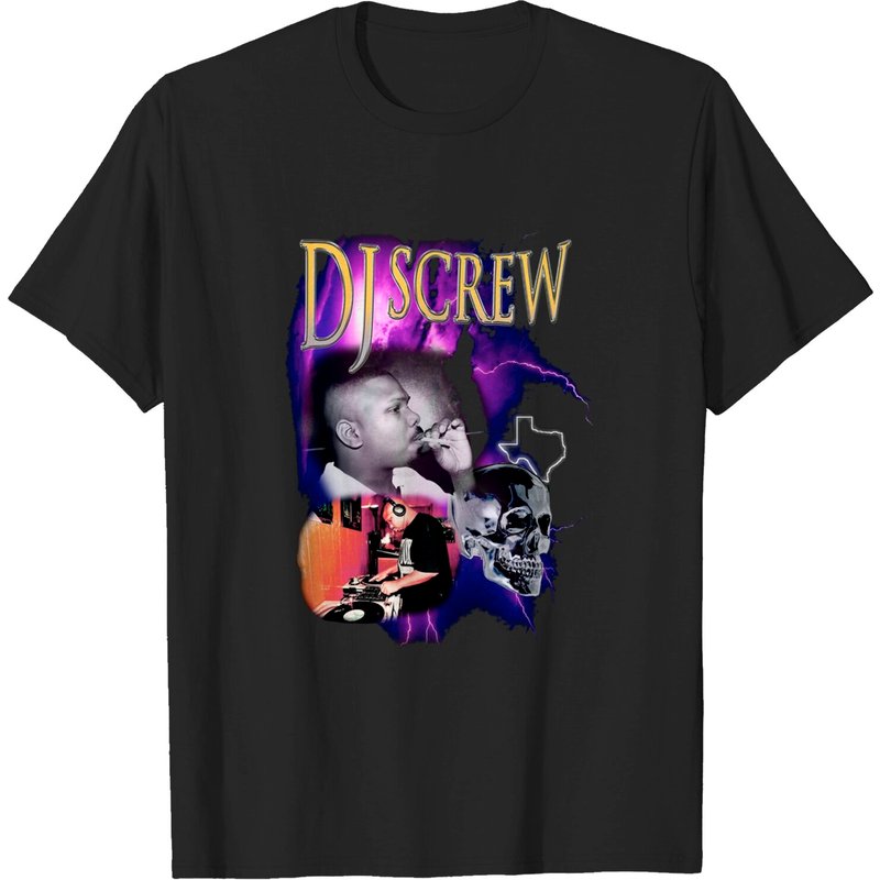 T-shirt Dj Screw pour hommes en noir — T-shirts pour hommes