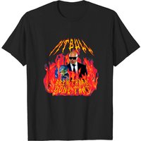 T-shirt Classique Heavy Metal Pitbull avec Flammes pour Hommes — T-shirts pour hommes