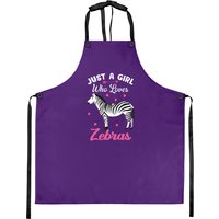 Tabliers Zebra Just A Girl Who Loves Zebras pour la Maison et le Commerce — Tabliers de cuisine