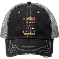 Chapeau Trucker Vintage Guitare Amusante - On N'a Jamais Trop de Guitares — Casquette de baseball