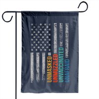 Drapeau de jardin us Unmasked Unmuzzled Unvaccinated Distressed — Drapeaux décoratifs