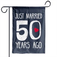 Drapeau de jardin 50e anniversaire de mariage - Cadeau pour couples