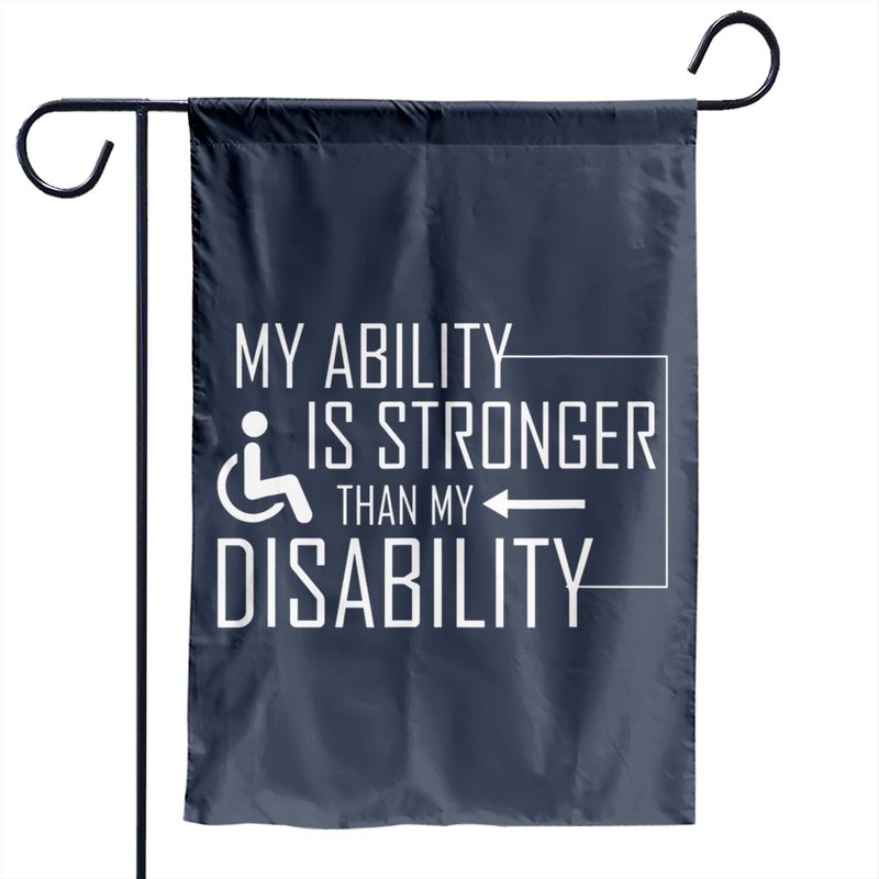 Funny Handicap Wheelchair Apparel Garden Flag — Decorative Flags