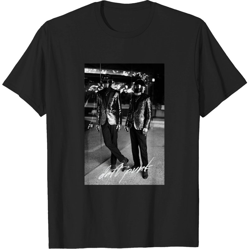 T-shirt Daft Punk pour hommes en noir — T-shirts pour hommes