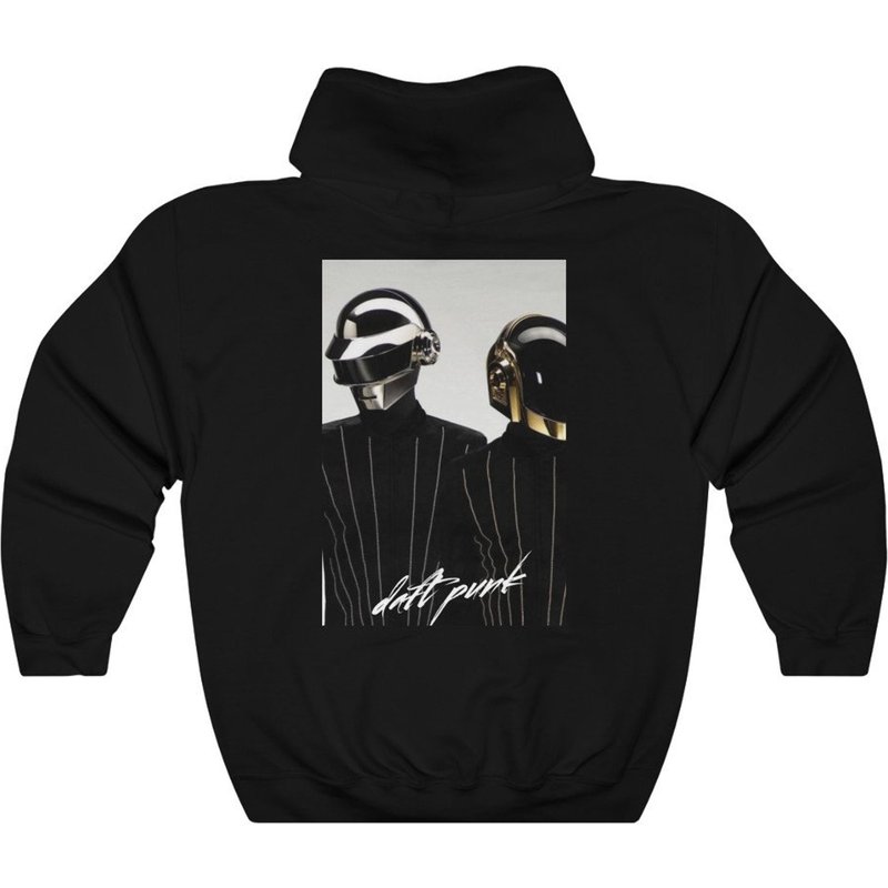 Daft Punk Unisex Pullover Hoodie in Black — Mens Hoodies
