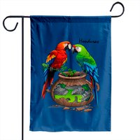 Drapeau de jardin Honduras Copan Maya Loros