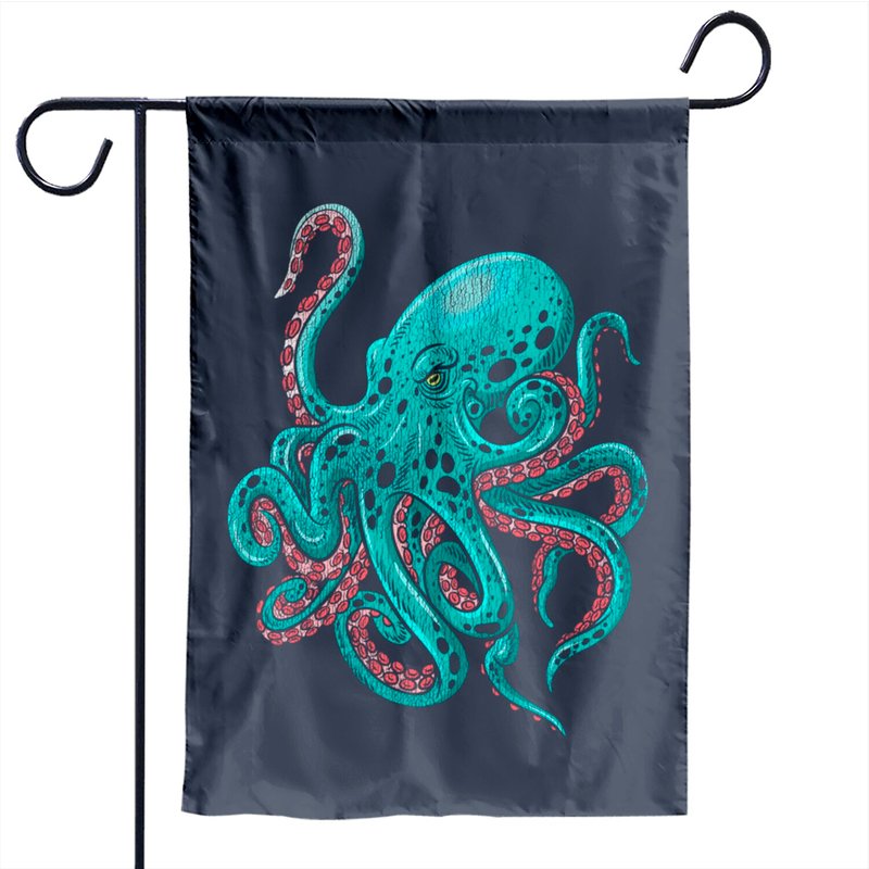 Kraken Octopus Garden Flag for Navy Theme — Decorative Flags