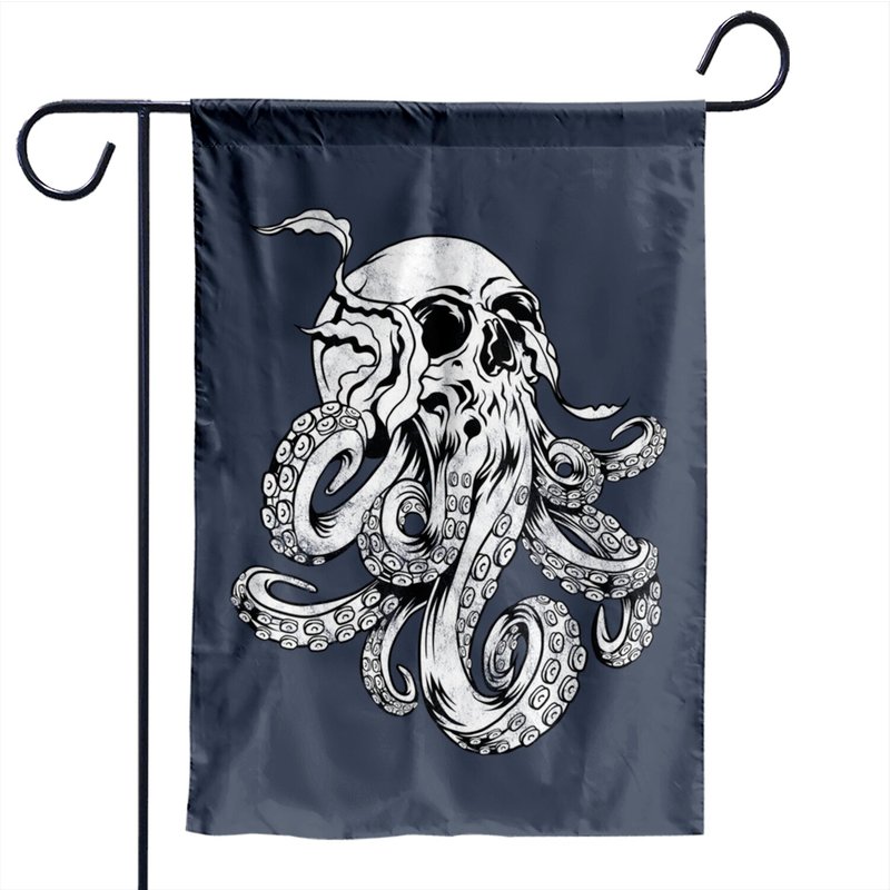 Octopus Skull Monster Kraken Cthulhu Garden Flag