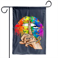 Drapeau de jardin LGBT Gay Pride Lips - Ne jugez pas ce que vous ne comprenez pas — Drapeaux décoratifs