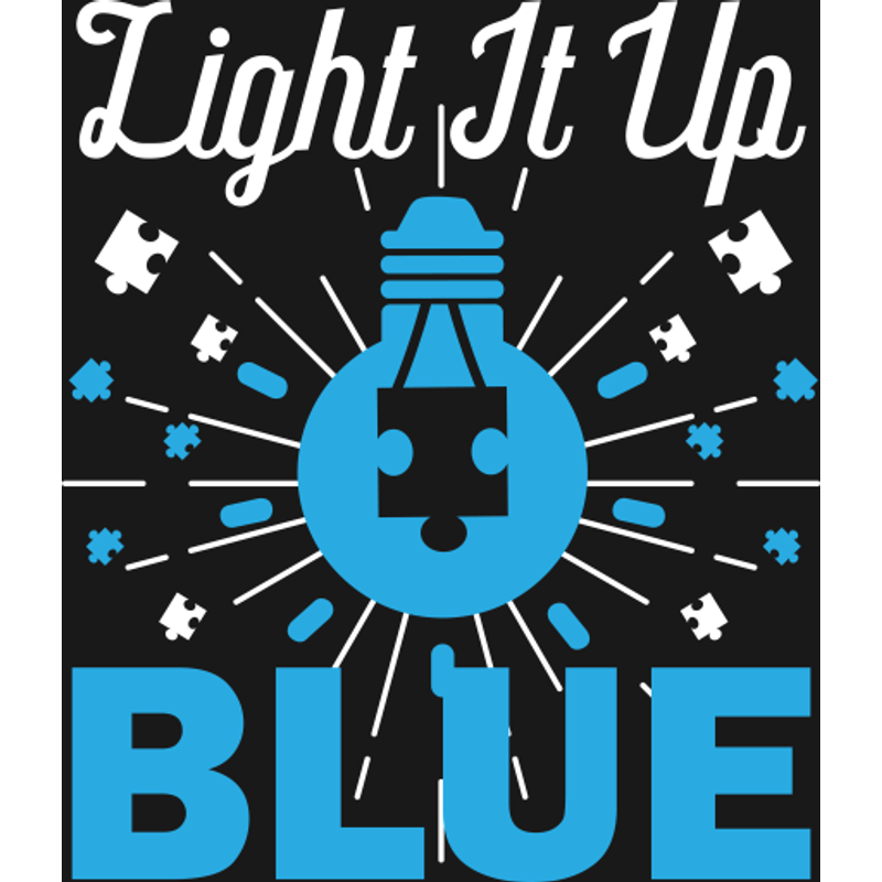 Light It Up Blue Autism T-Shirt for Men