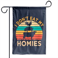Drapeau de jardin végan I Don't Eat My Homies — Drapeaux décoratifs