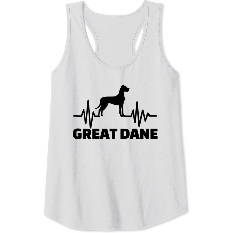 Great Dane Tank Tops for Men in Dark Grey