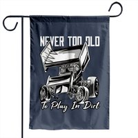 Drapeau de jardin Sprint Car Course sur Terre Play In Dirt — Drapeaux décoratifs