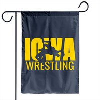 Iowa Wrestling Freestyle Wrestler Garden Flag