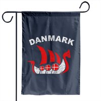 Danmark Viking Ship Garden Flag with Double-Sided Print