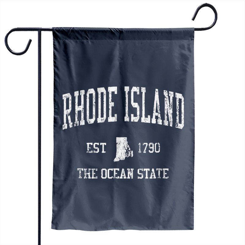 Rhode Island Vintage Sports Ri Design Garden Flag — Decorative Flags