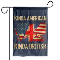 Kinda American Kinda British Dual Citizenship US UK Garden Flag