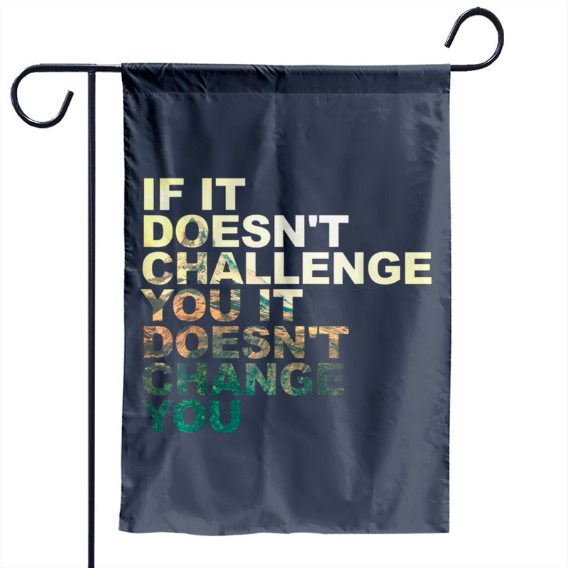 Drapeau de jardin Motivational Quote Challenge Yourself — Drapeaux décoratifs