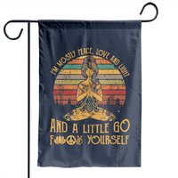 Drapeau de jardin I'm Mostly Peace Love And Light & Little Go F Yourself