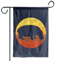 Drapeau de jardin vintage Hippopotamus Hippos — Drapeaux décoratifs
