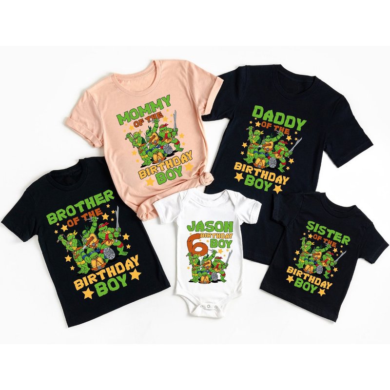 Personalized Ninja Turtles Family T-Shirts for Men — Mens T Shirts