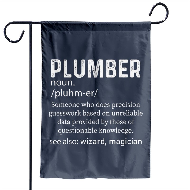 Drapeau de jardin Plumber Noun Dictionary Description — Drapeaux décoratifs