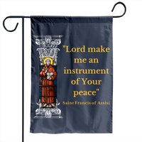St Francis Of Assisi Prayer Garden Flag - Double-Sided Print — Decorative Flags