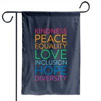 Drapeau de jardin Peace Love Inclusion Égalité Diversité Droits de l'Homme