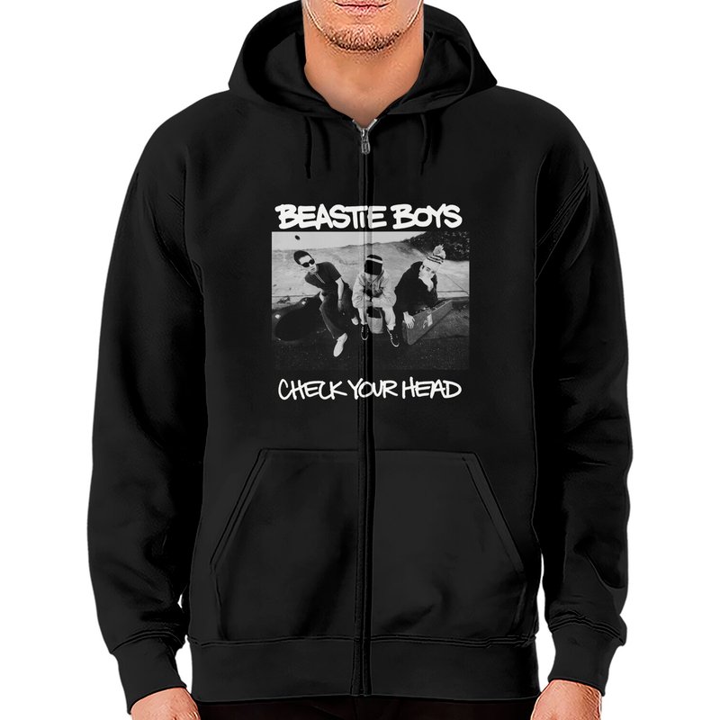 Hoodie zippé Vintage Fade Beastie Boys Check Your Head — Sweats à capuche pour hommes