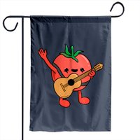 Drapeau de jardin Tomato Playing Guitar