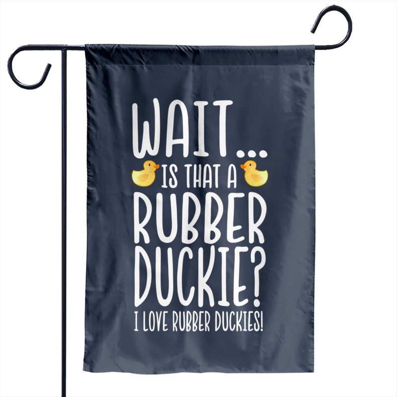 Drapeau de jardin Rubber Duck Lover - J'adore les canards en caoutchouc — Drapeaux décoratifs