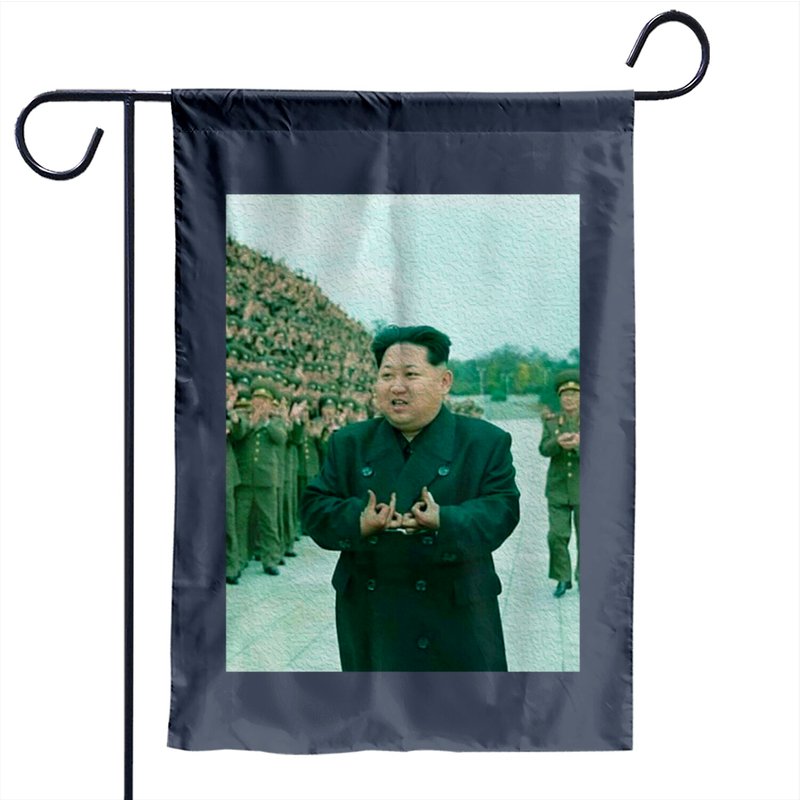 Drapeau de jardin Kim Jong Un Blood pour la marine — Drapeaux décoratifs
