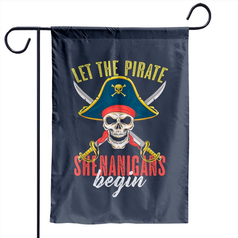 Drapeau de jardin Halloween Pirate - Laissez les aventures de pirate commencer
