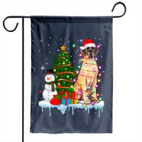 Drapeau de jardin Noël avec chien Grand Danois et chapeau de Noël