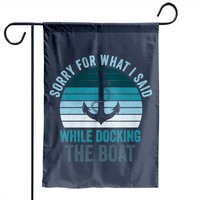 Désolé pour ce que j'ai dit en amarrant le bateau Drapeau de jardin vintage — Drapeaux décoratifs