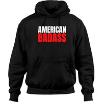 Hoodies Kid Rock American Badass Rouge et Blanc — Sweats à capuche pour hommes