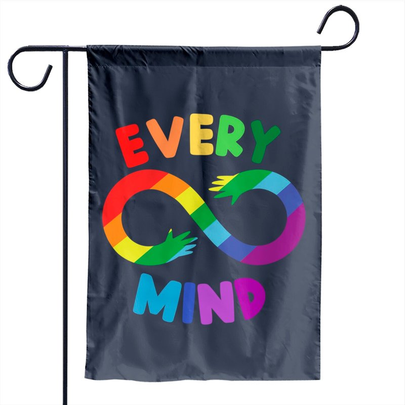 Colorful Neurodiversity Garden Flag - Double-Sided Print