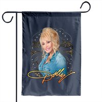 Dolly Parton Denim Smile Garden Flag