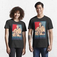Buzz Aldrin Essential T-Shirt for Men in Black