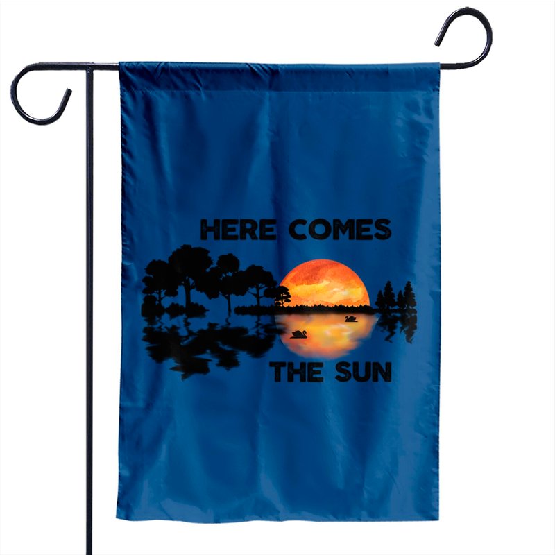 Here Comes The Sun Guitar Garden Flag — Decorative Flags