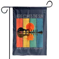 Here Comes The Sun And I Say It's Alright Guitar Garden Flag — Decorative Flags