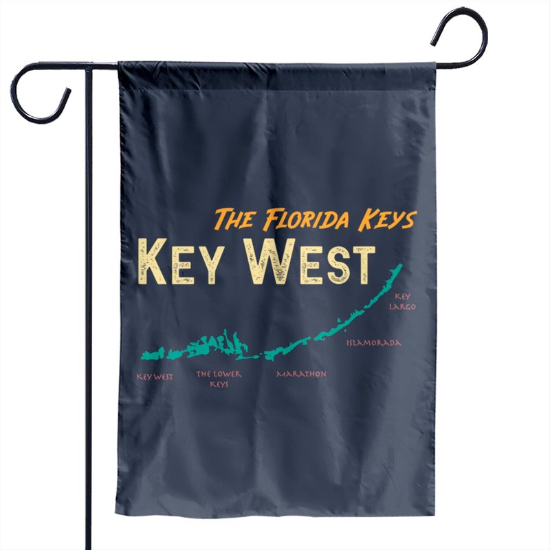 Florida Keys Map Key West Garden Flag — Decorative Flags