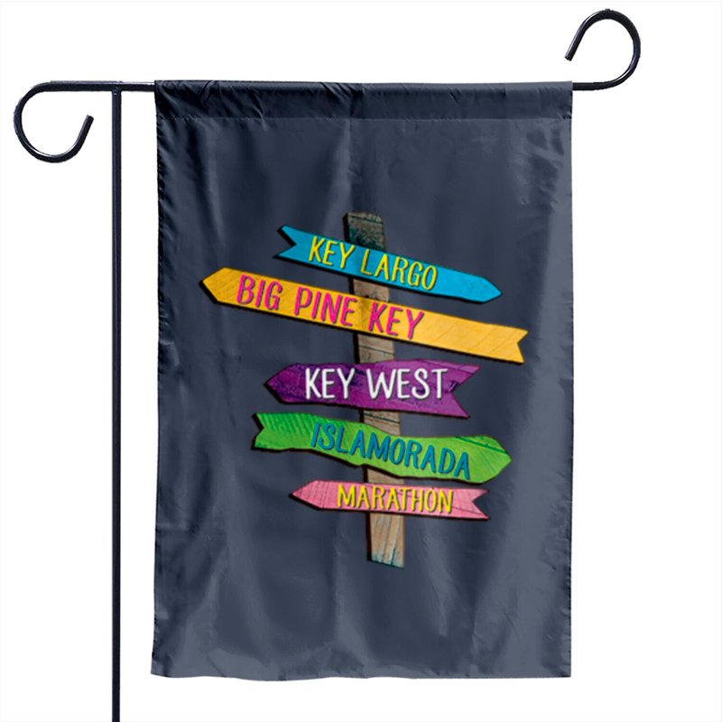 Florida Keys Totem Largo Islamorada Key West Garden Flag — Decorative Flags