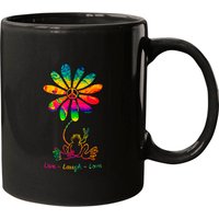 Mug Peace Love Frog Hippie Flower Daisy
