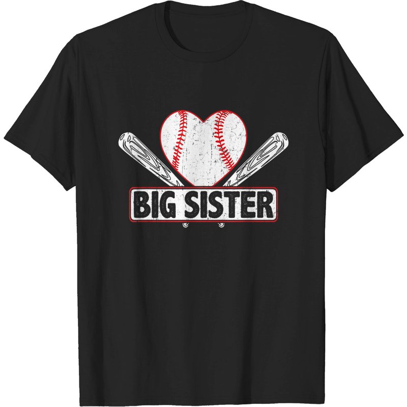 Baseball Big Sister Matching Family Softball T-Shirt for Men