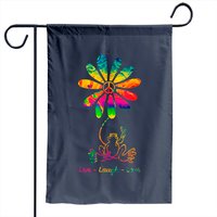 Peace Love Frog Hippie Flower Daisy Garden Flags — Decorative Flags