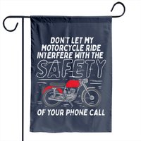 Drapeau de jardin Biker : Ne laissez pas ma moto interférer — Drapeaux décoratifs