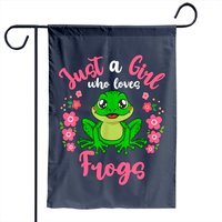 Drapeau de jardin Frog Just A Girl Who Loves Frogs — Drapeaux décoratifs
