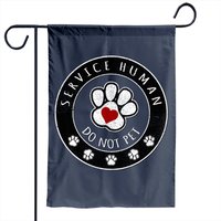 Drapeau de jardin Service Human Do Not Pet Dog Lovers